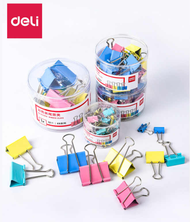 得力燕尾夹(5号)